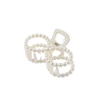 Women's Elegant Lady Heart Shape Bow Knot Plastic Hair Claws sku image 10
