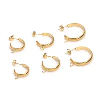 Basic Simple Style C Shape 304 Stainless Steel Plating Earring Accessories main image 2
