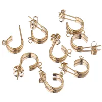 Basic Simple Style C Shape 304 Stainless Steel Plating Earring Accessories main image 3