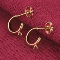 Basic Simple Style C Shape 304 Stainless Steel Plating Earring Accessories main image 4