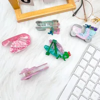 Women's Cute Modern Style Guitar Phone Dragonfly Acrylic Hair Claws main image 4