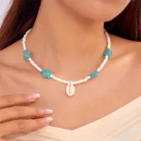 Vacation Marine Style Beach Shell Seed Bead Shell Women's Necklace main image 1