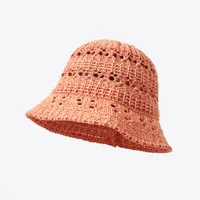 Net Red Knitted Hollow New Fisherman Hat Summer Sunscreen Cap Children's Outdoor Portable Foldable Sun Hat Wholesale sku image 3