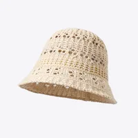 Net Red Knitted Hollow New Fisherman Hat Summer Sunscreen Cap Children's Outdoor Portable Foldable Sun Hat Wholesale sku image 4