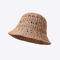 Net Red Knitted Hollow New Fisherman Hat Summer Sunscreen Cap Children's Outdoor Portable Foldable Sun Hat Wholesale sku image 5