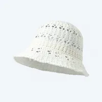 Net Red Knitted Hollow New Fisherman Hat Summer Sunscreen Cap Children's Outdoor Portable Foldable Sun Hat Wholesale sku image 6