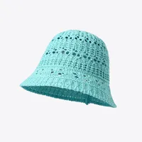 Net Red Knitted Hollow New Fisherman Hat Summer Sunscreen Cap Children's Outdoor Portable Foldable Sun Hat Wholesale sku image 7