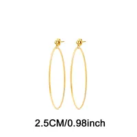 1 Pair Simple Style Solid Color 304 Stainless Steel Drop Earrings main image 4
