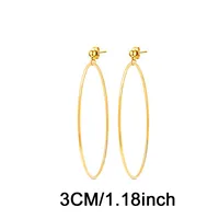 1 Pair Simple Style Solid Color 304 Stainless Steel Drop Earrings main image 5