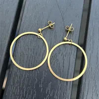1 Pair Simple Style Solid Color 304 Stainless Steel Drop Earrings main image 1