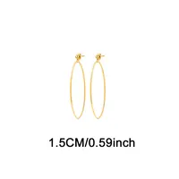 1 Pair Simple Style Solid Color 304 Stainless Steel Drop Earrings sku image 3