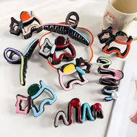 Women's Vacation Classic Style Color Block Plastic Resin Hair Claws main image 1