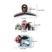 Women's Vacation Classic Style Color Block Plastic Resin Hair Claws main image 3