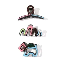 Women's Vacation Classic Style Color Block Plastic Resin Hair Claws main image 4