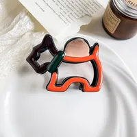 Women's Vacation Classic Style Color Block Plastic Resin Hair Claws sku image 3
