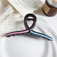 Women's Vacation Classic Style Color Block Plastic Resin Hair Claws sku image 8