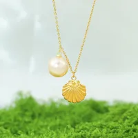 Vintage Style Classic Style Shell 304 Stainless Steel 18K Gold Plated Women's Pendant Necklace main image 5