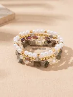 Casual Sweet Commute Round Natural Stone Crystal Glass Women's Bracelets main image 6