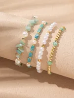 Casual Sweet Commute Round Natural Stone Crystal Glass Women's Bracelets sku image 4