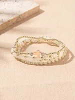 Casual Sweet Cross Artificial Crystal Imitation Pearl Glass Women's Bracelets main image 6