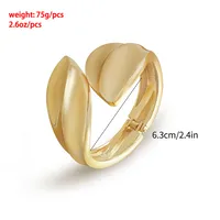 Luxurious Simple Style Leaves Alloy Plating Women's Bangle main image 2