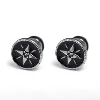1 Piece Retro Punk Star Plating 304 Stainless Steel Ear Studs main image 4