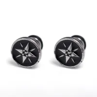 1 Piece Retro Punk Star Plating 304 Stainless Steel Ear Studs main image 5