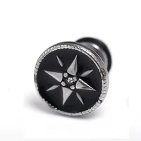 1 Piece Retro Punk Star Plating 304 Stainless Steel Ear Studs sku image 1