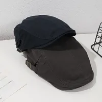 Unisex Simple Style Classic Style Solid Color Short Brim Ivy Cap main image 4
