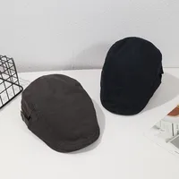 Unisex Simple Style Classic Style Solid Color Short Brim Ivy Cap main image 3