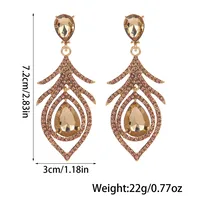 1 Pair Elegant Water Droplets Alloy Drop Earrings main image 2