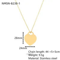 Classic Style Heart Shape 304 Stainless Steel Women's Pendant Necklace sku image 5