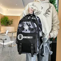 Men's Nylon Letter Camouflage Basic Square Zipper main image 2