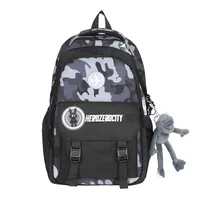 Men's Nylon Letter Camouflage Basic Square Zipper main image 4