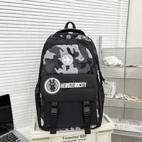 Men's Nylon Letter Camouflage Basic Square Zipper sku image 2