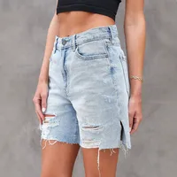 Women's Holiday Selfie Streetwear Solid Color Knee Length Jeans main image 2