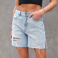 Women's Holiday Selfie Streetwear Solid Color Knee Length Jeans main image 5