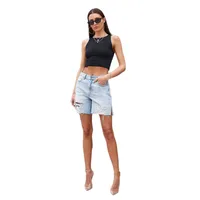 Women's Holiday Selfie Streetwear Solid Color Knee Length Jeans main image 4