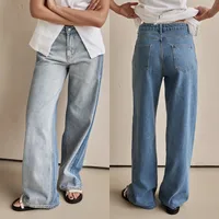Women's Holiday Selfie Streetwear Solid Color Full Length Jeans main image 1