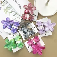 Women's Cute Flower Plastic Resin Stoving Varnish Hair Claws main image 3
