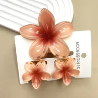 Women's Cute Flower Plastic Resin Stoving Varnish Hair Claws sku image 1