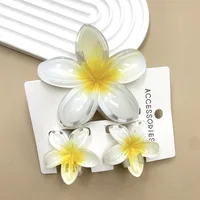 Women's Cute Flower Plastic Resin Stoving Varnish Hair Claws sku image 6