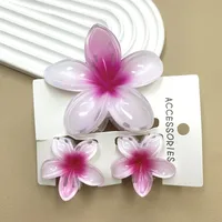 Women's Cute Flower Plastic Resin Stoving Varnish Hair Claws sku image 7