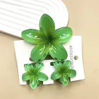 Women's Cute Flower Plastic Resin Stoving Varnish Hair Claws sku image 8