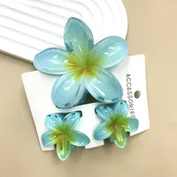Women's Cute Flower Plastic Resin Stoving Varnish Hair Claws sku image 9