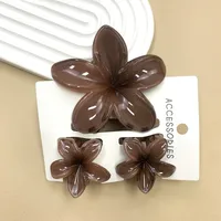Women's Cute Flower Plastic Resin Stoving Varnish Hair Claws sku image 15