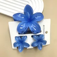 Women's Cute Flower Plastic Resin Stoving Varnish Hair Claws sku image 16