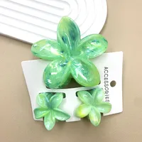 Women's Cute Flower Plastic Resin Stoving Varnish Hair Claws sku image 41