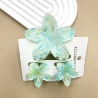 Women's Cute Flower Plastic Resin Stoving Varnish Hair Claws sku image 49