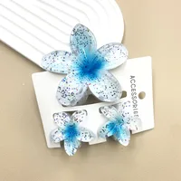 Women's Cute Flower Plastic Resin Stoving Varnish Hair Claws sku image 53